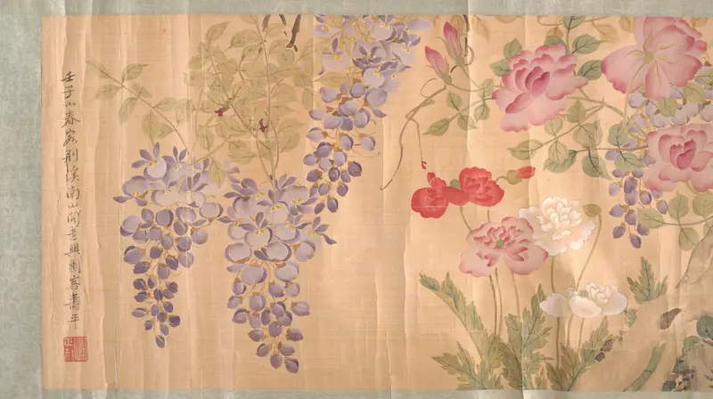 Roses and Wisteria