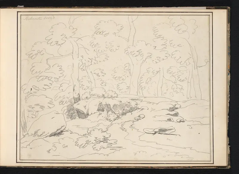 Rotsen en bomen te Belmonte Wall Art by Unknown - High-Resolution Digital Print