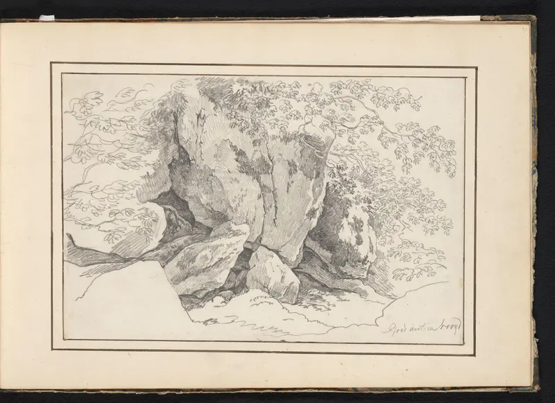 Rotsen met begroeiing te Roccantica Wall Art by Unknown - High-Resolution Digital Print