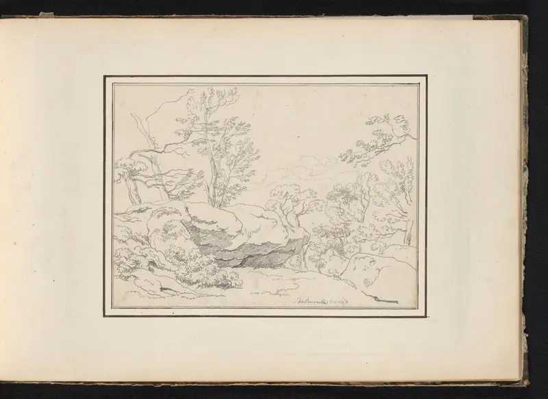 Rotsen met bomen te Belmonte Wall Art by Unknown - High-Resolution Digital Print