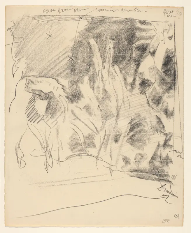 Rotspartij in een aquarium, met kleurnotities Wall Art by Gerrit Willem Dijsselhof - High-Resolution Digital Print