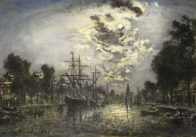 Rotterdam in the Moonlight Wall Art by Unknown - High-Resolution Digital Print