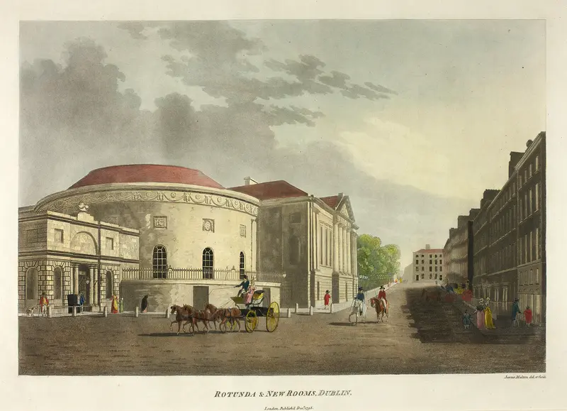 Rotunda and New Rooms - Dublin Wall Art by James Malton - High-Resolution Digital Print
