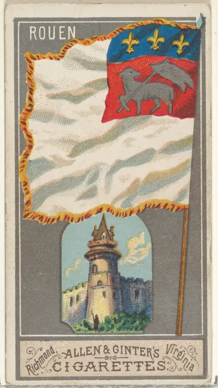 Rouen, from the City Flags series (N6) for Allen & Ginter Cigarettes Brands Wall Art by Allen & Ginter - High-Resolution Digital Print