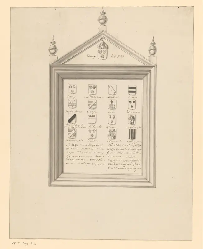 Rouwbord van Sonoy in de kerk te Pieterburen Wall Art by anonymous - High-Resolution Digital Print