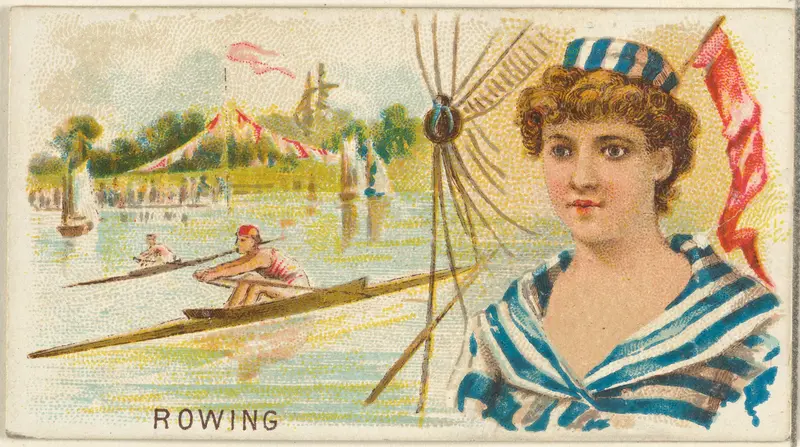 Rowing, from the Games and Sports series (N165) for Old Judge Cigarettes Wall Art by Goodwin & Company - High-Resolution Digital Print
