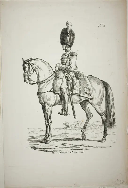 Royal Guard, Norman Mounted Soldier and Horse, No. 2 Wall Art by Carle Vernet - High-Resolution Digital Print