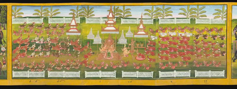 Royal processions, ceremonies and entertainments Wall Art by Court of King Mindon or Thibaw, or associated workshops - High-Resolution Digital Print