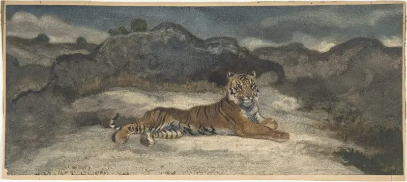 Royal Tiger Wall Art by Antoine-Louis Barye - High-Resolution Digital Print