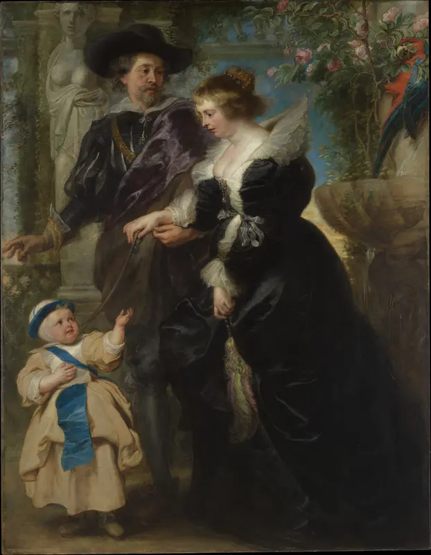 Rubens, Helena Fourment (1614–1673), and Their Son Frans (1633–1678) Wall Art by Peter Paul Rubens - High-Resolution Digital Print