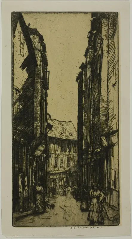 Rue des Halles, Vannes, Brittany Wall Art by Donald Shaw MacLaughlan - High-Resolution Digital Print