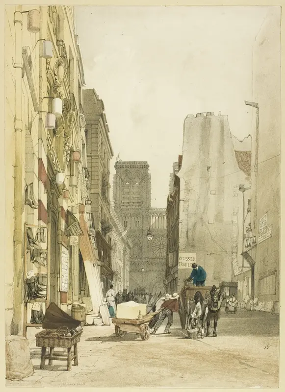 Rue Notre Dame, Paris Wall Art by Thomas Shotter Boys - High-Resolution Digital Print