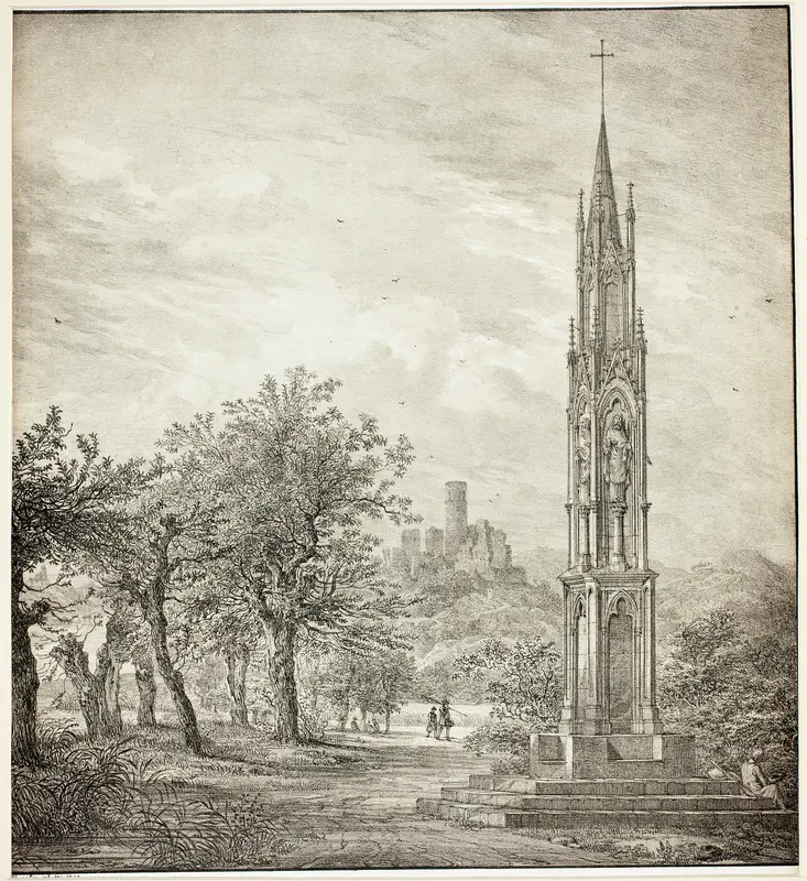 Ruin of Godesberg with the so-called High Cross of the Rhine Wall Art by Domenico Quaglio - High-Resolution Digital Print