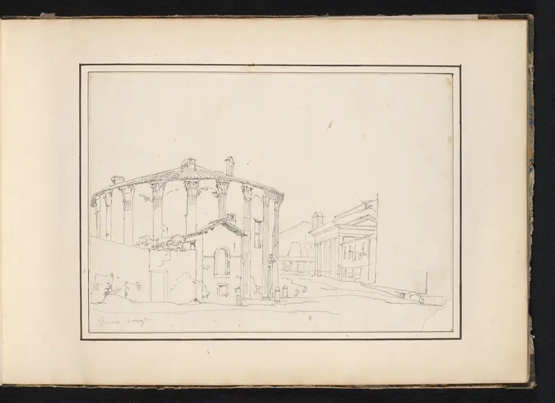 Ruïne, mogelijk de tempel van Hercules Invictus, te Rome Wall Art by Unknown - High-Resolution Digital Print
