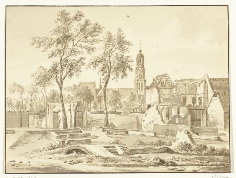Ruine te Delft na de buskruitramp, 1654 Wall Art by anonymous - High-Resolution Digital Print