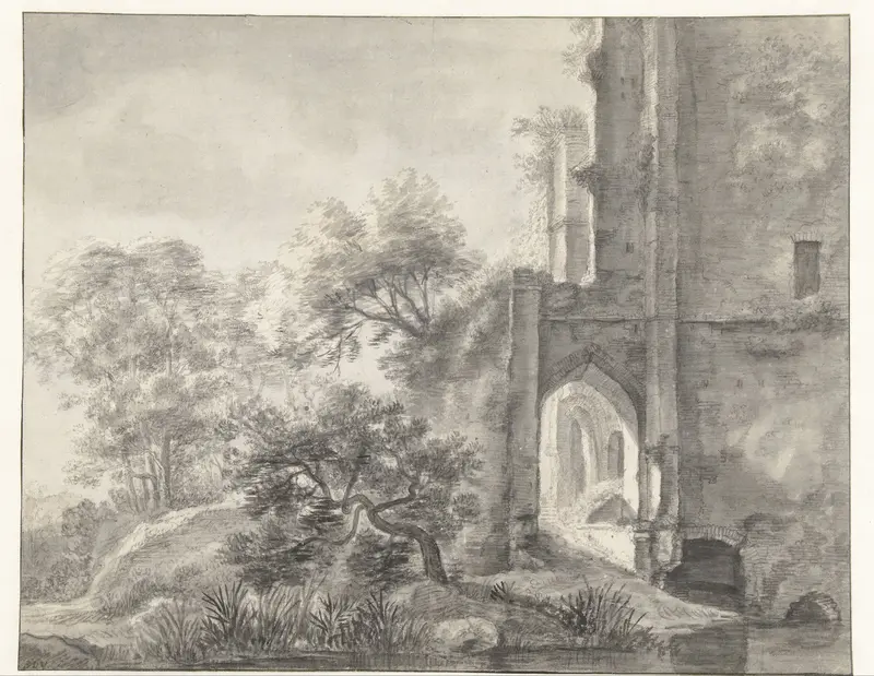 Ruïne van Brederode Wall Art by Simon de Vlieger - High-Resolution Digital Print
