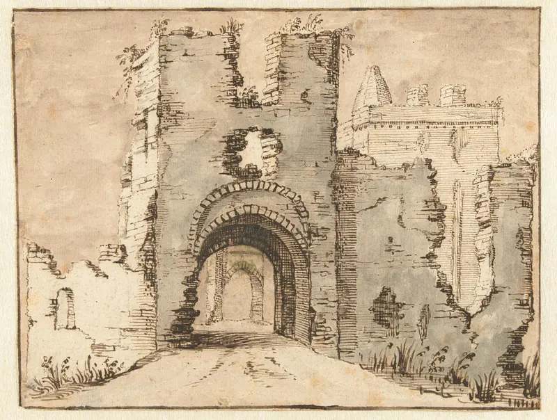 Ruïne van Brederode, uit het zuidoosten Wall Art by Guilliam van Nieulandt (II) - High-Resolution Digital Print