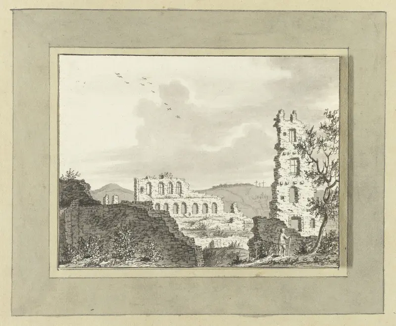Ruïne van Carlburg bij Carlstadt Wall Art by Ernst Willem Jan Bagelaar - High-Resolution Digital Print