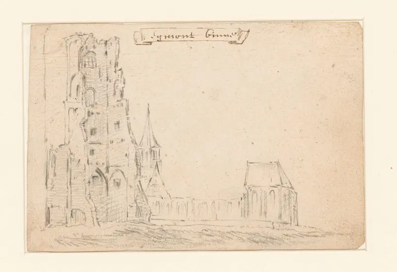 Ruïne van de abdij van Egmond Wall Art by Unknown - High-Resolution Digital Print