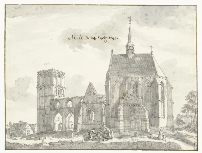 Ruïne van de kerk te Mill Wall Art by Jan de Beijer - High-Resolution Digital Print