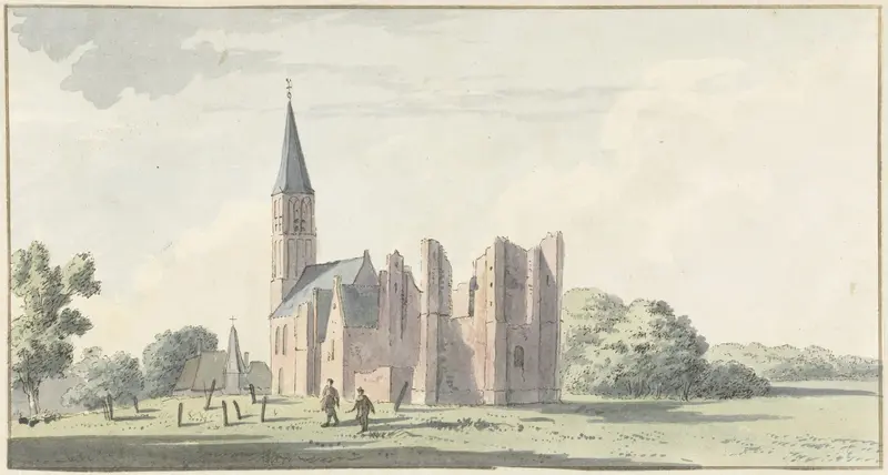 Ruïne van de kerk te Serooskerken Wall Art by Unknown - High-Resolution Digital Print