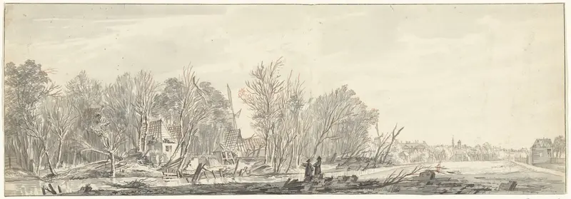 Ruïne van de kruitfabriek Sollenburg na de ontploffing op 14 augustus 1758 Wall Art by anonymous - High-Resolution Digital Print