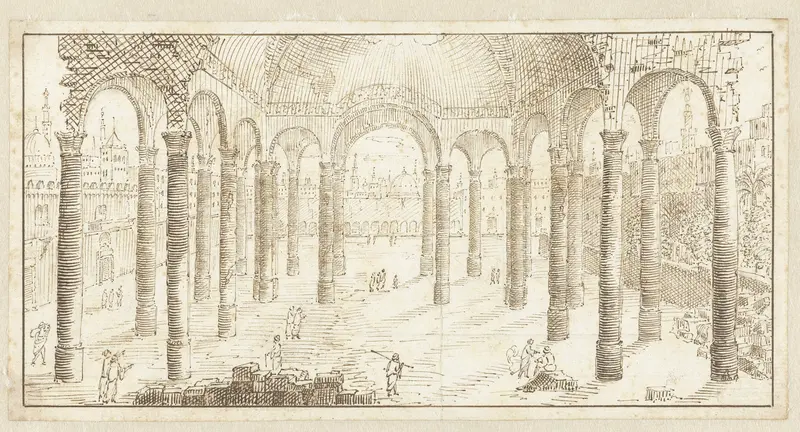 Ruïne van de Tempel van Joseph in Memphis Wall Art by Johan Teyler - High-Resolution Digital Print