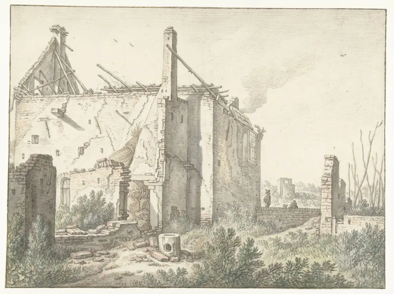 Ruïne van een huis in Utrecht Wall Art by Herman Saftleven - High-Resolution Digital Print