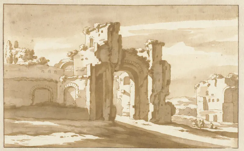 Ruïne van een stadspoort Wall Art by Jacob van der Ulft - High-Resolution Digital Print