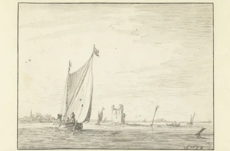 Ruïne van het Huis te Merwede Wall Art by Jan van Goyen - High-Resolution Digital Print