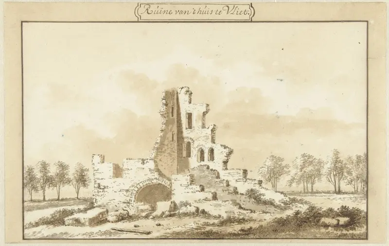 Ruïne van het huis te Vliet, in de Lopikkerwaard Wall Art by Abraham Rademaker - High-Resolution Digital Print
