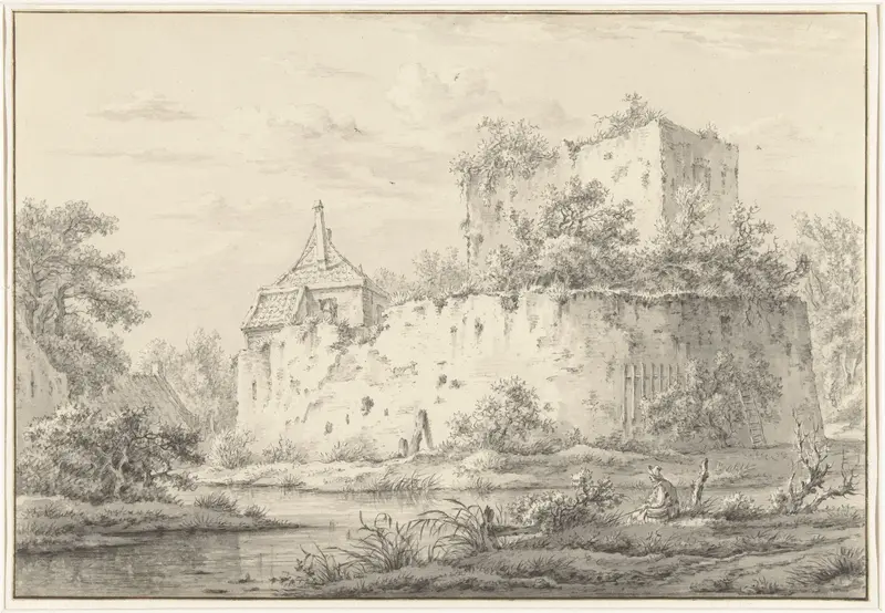 Ruïne van het Huis Tijlingen te Sassenheim Wall Art by Carel Lodewijk Hansen - High-Resolution Digital Print