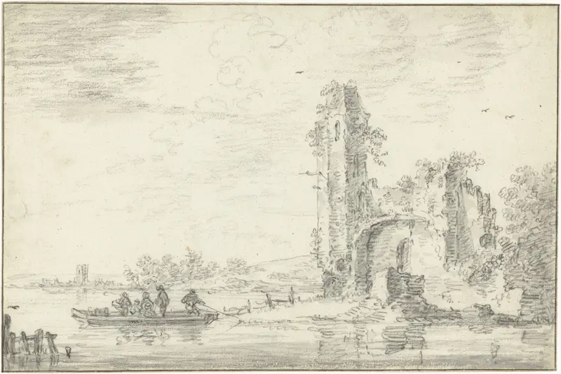 Ruïne van het kasteel Borgvliet(?) Wall Art by Jan van Goyen - High-Resolution Digital Print