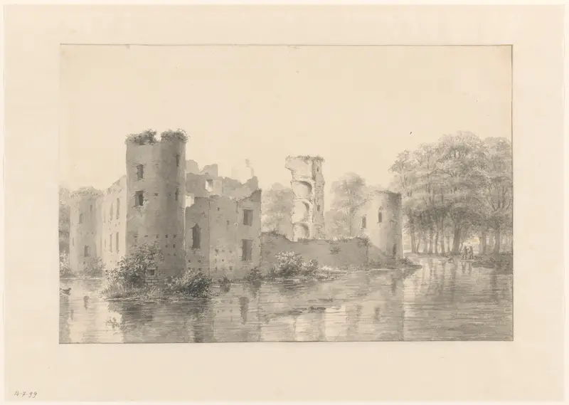 Ruïne van het kasteel de Haar Wall Art by Andreas Schelfhout - High-Resolution Digital Print