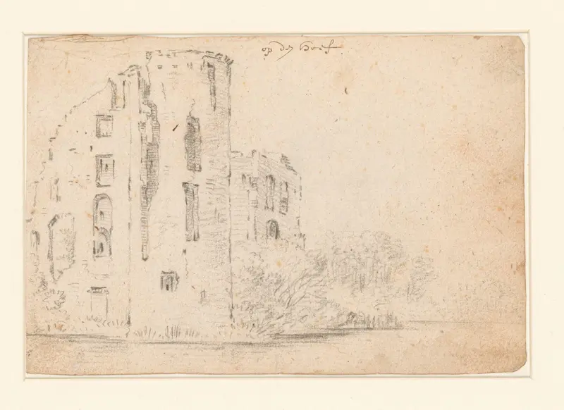 Ruïne van het Kasteel Egmond of Slot op den Hoef Wall Art by Unknown - High-Resolution Digital Print