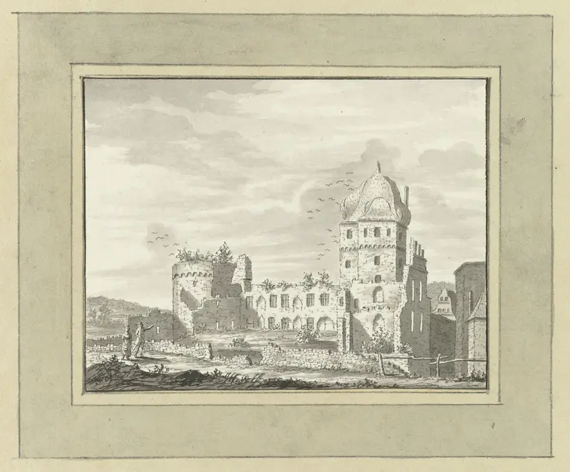 Ruïne van het slot te Andernach Wall Art by Ernst Willem Jan Bagelaar - High-Resolution Digital Print