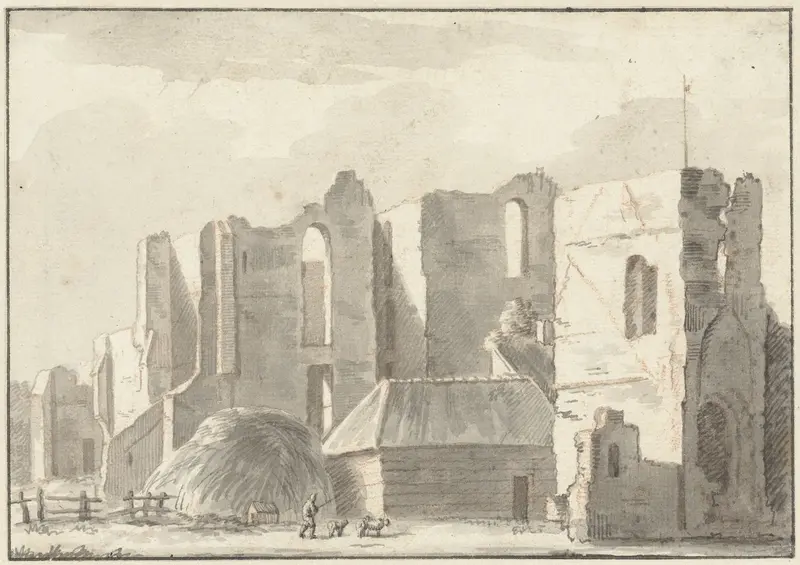 Ruïne van kasteel Brederode Wall Art by Abraham de Haen (II) - High-Resolution Digital Print