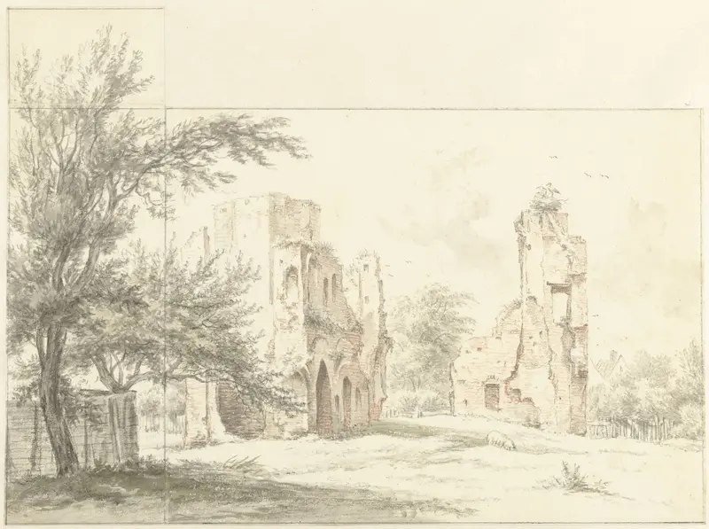Ruïne van Rijnsburg Wall Art by Egbert van Drielst - High-Resolution Digital Print