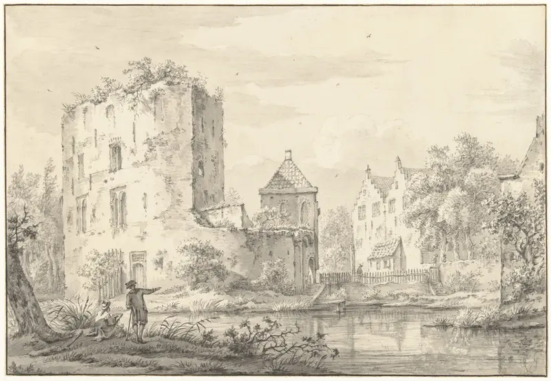 Ruïne van Slot Teylingen bij Sassenheim Wall Art by Carel Lodewijk Hansen - High-Resolution Digital Print