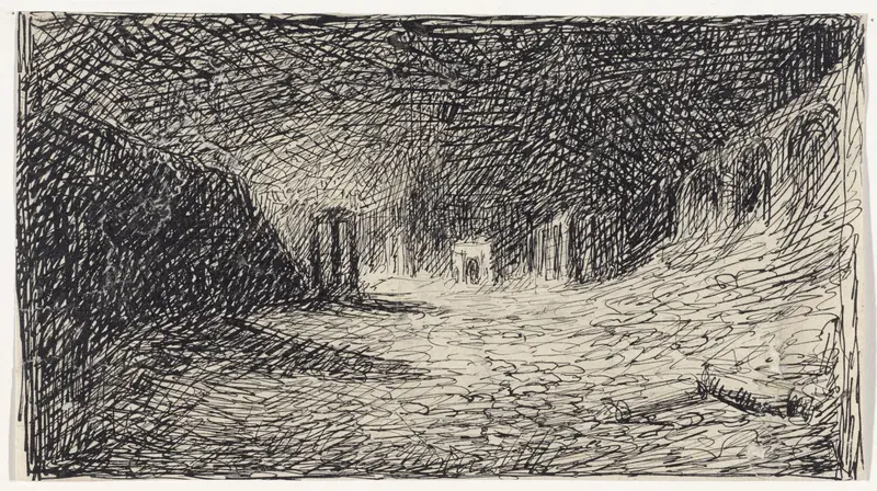 Ruïnes bij nacht Wall Art by Thomas Cool - High-Resolution Digital Print