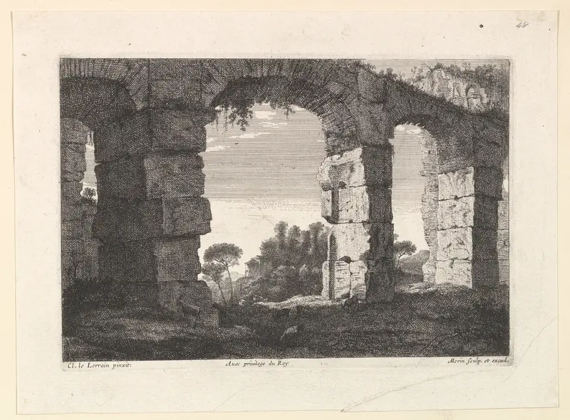 Ruines d'Aqueduc Wall Art by Jean Morin - High-Resolution Digital Print