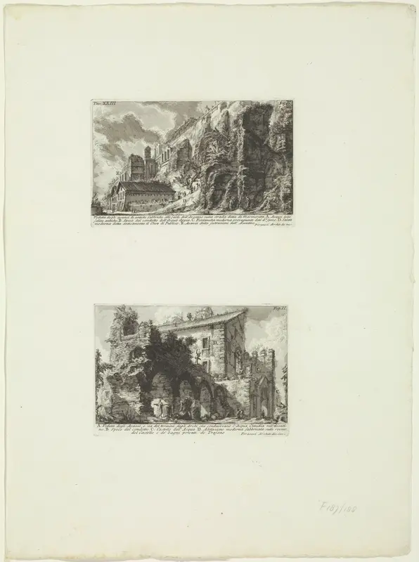 Ruïnes en de Aqua Claudia te Rome Wall Art by Unknown - High-Resolution Digital Print