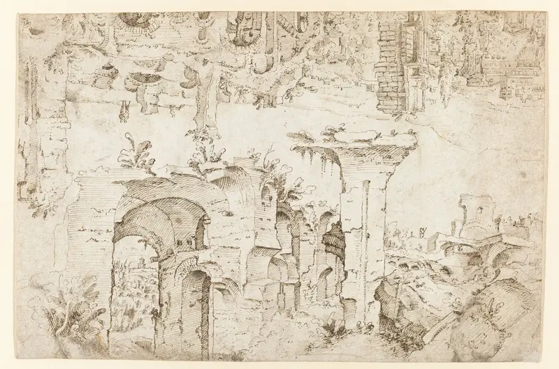 Ruïnes op de Palatijn in Rome Wall Art by Maarten van Heemskerck - High-Resolution Digital Print