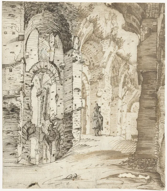 Ruïnes van de fundamenten van het Paleis van Septimius Severus, Rome Wall Art by Unknown - High-Resolution Digital Print