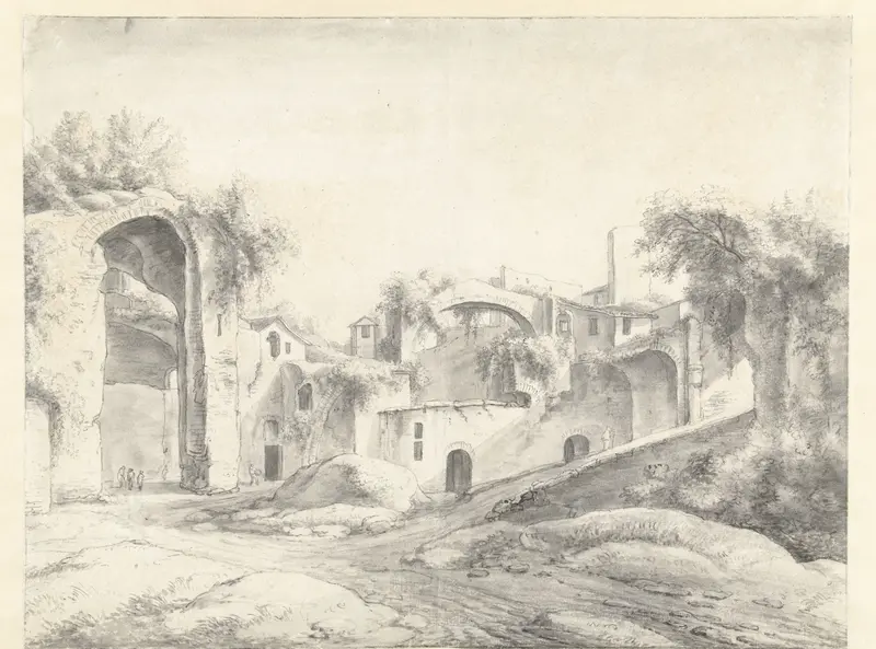 Ruïnes van de thermen van Diocletianus te Rome Wall Art by Anthonie Waterloo - High-Resolution Digital Print