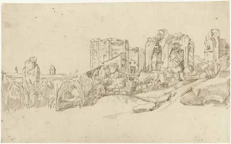 Ruïnes van de Thermen van Trajanus Wall Art by Unknown - High-Resolution Digital Print