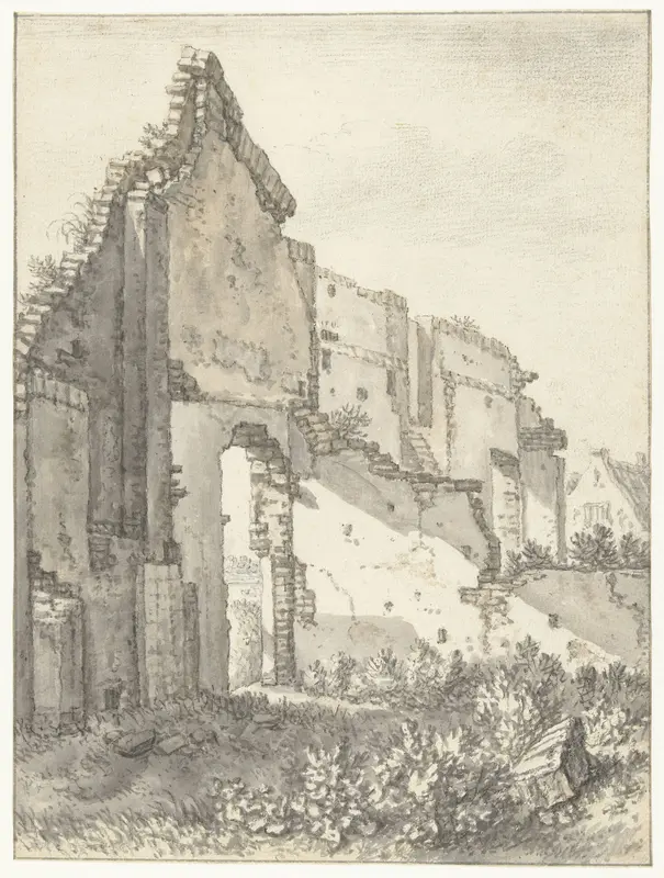Ruïnes van een gebouw te Utrecht Wall Art by Herman Saftleven - High-Resolution Digital Print