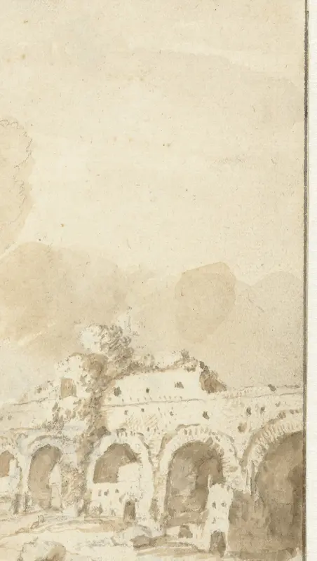 Ruïnes van het aquaduct van Mezza Via bij Rome Wall Art by Bartholomeus Breenbergh - High-Resolution Digital Print