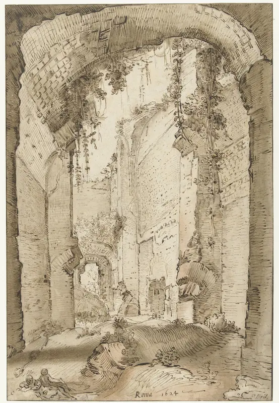 Ruïnes van het paleis van Septimus Severus op de Palatijn Wall Art by Paul Bril - High-Resolution Digital Print