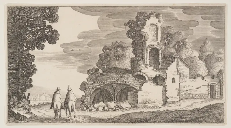 Ruins Along a Road, from Landscapes (Playsante Lantschappen)
